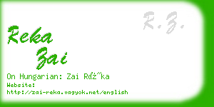 reka zai business card